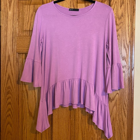 ruffled handkerchief hem top